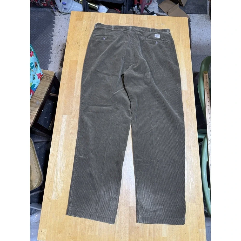 Vintage Polo Ralph Lauren Corduroy Pants Mens 40x34 Brown Pleated Polo Country